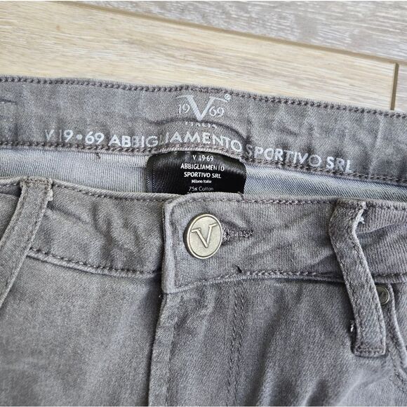 VERSACE 19V69 ABBIGLIAMENTO SPORTIVO  gray jeans size 4 / 27  19-69 - Picture 4 of 12